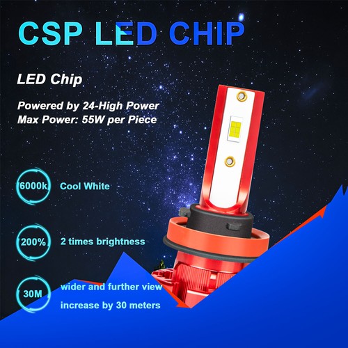 9005+H11 Combo LED Headlight Bulbs Conversion Kit High Low Beam 6000K Cool White - Bild 85 von 135