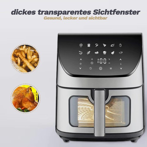 Heißluftfritteuse, 8.5L, digitale LED-Anzeige, 1800W, 12 Programme, Sichtfenster - Bild 10 von 14