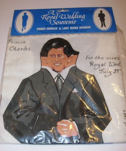 BOTH PRINCE CHARLES & LADY PRINCESS DIANA SPENCER Doll MAKING KIT SEWING FABRIC - Picture 2 of 3