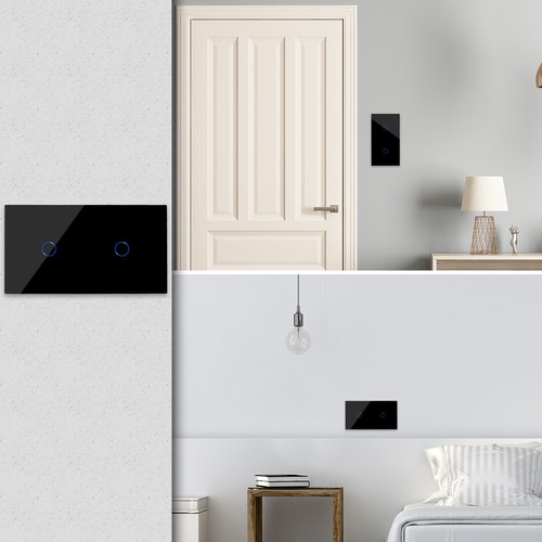 Glas Lichtschalter Wechselschalter Steckdose Touch Türklingel Dimmer USB - Bild 58 von 153