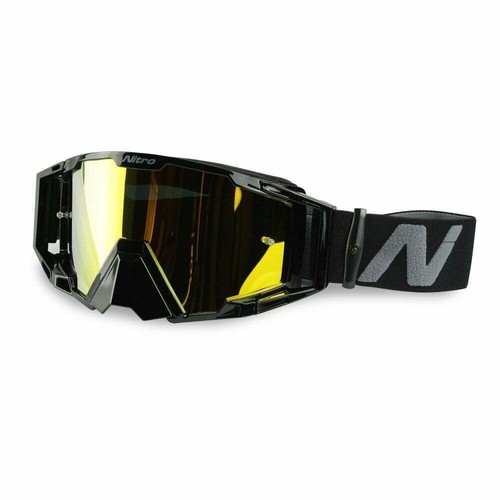 Nitro NV-100 Motocross MX Enduro Bike Goggles With Mirror Lens - Blue - Picture 16 of 20