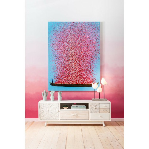 Bild Ölbild Touched Flower Boat Blau Pink 100 x 80 cm Kare Design 39250 - Bild 5 von 5