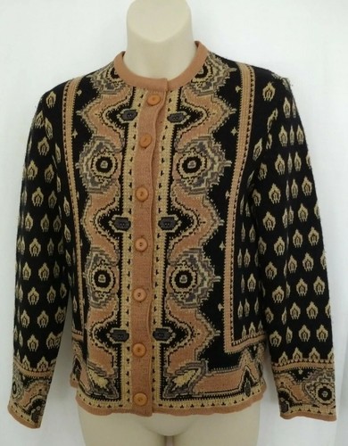 Vintage Womens 1960's Catalina Jacquard Cardigan S