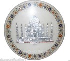18" Marble Coffee Table Top Taj Mahal Inlay Pietra dura Handmade Home Decor