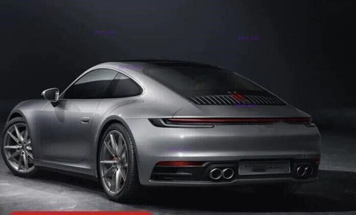 For Porsche 911 2019-2023 Silver Titanium Rear Exhaust Muffler Tip Tail Pipe - Picture 3 of 12