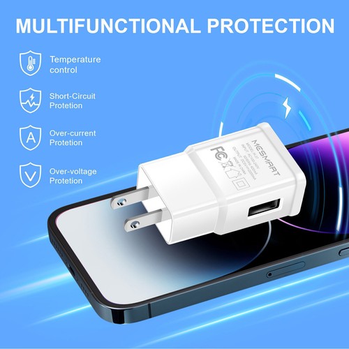 US Plug Wall Car Charger Power Adapter 10ft USB Type C Data Cable For Samsung/LG - Picture 9 of 36
