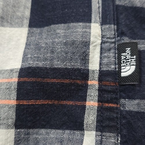 Camisa Hammets de manga corta para hombre The North Face II aviador azul marino a cuadros L - Imagen 8 de 13