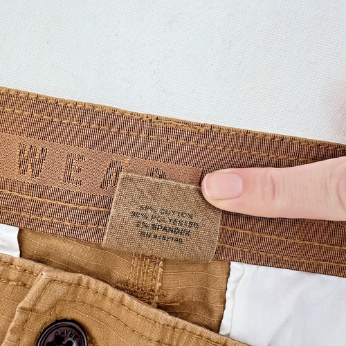 Pantaloncini cargo Lucky Brand ripstop marroni abbigliamento da lavoro utility durevoli Y2K anni 90 taglia 36 - Foto 6 di 8