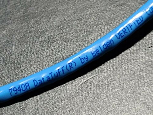 Belden 7940A 23/4P CAT6 U/UTP DataTuff Bonded Network Cable CMX/CMR Blue /50ft - Picture 2 of 8