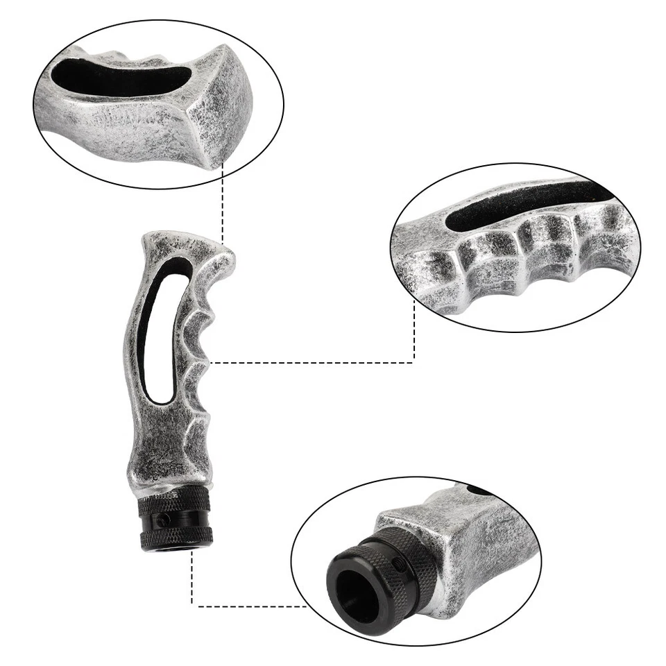 Mango de empuñadura de pistola ranurada universal JDM palanca de cambios palanca de cambios manual Foto 3 de 4