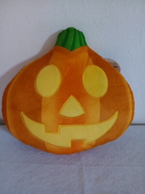 Halloween pumpkin emoji expressions plush pillow