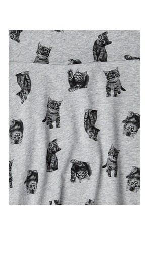 Wonder Nation Girls Sleeveless Scope Neck Soft Fabric Gray Cats Play Dress - Picture 7 of 12