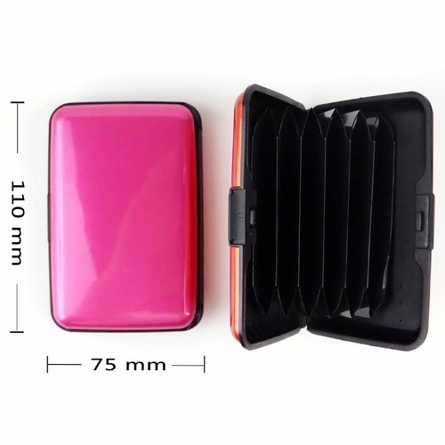 Unisex Small Wallet Hard Card Holder Case Credit Smooth Surface Coin Purse US - Picture 7 of 38