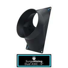 Dual ASIC to 6 Inch - Fan Shroud Adapter Crypto Cooling Silencer Antminer S9 L3
