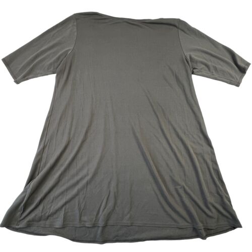 Eileen Fisher Women's Tunic Swing Top Size Large 100% Silk Gray 1/2 Sleeves - Picture 3 of 8