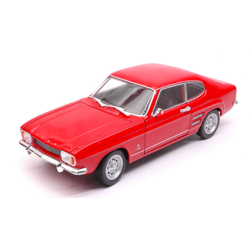 FORD CAPRI 1969 RED 1:24-27 Welly Auto Stradali Die Cast Modellino - Imagen 2 de 3