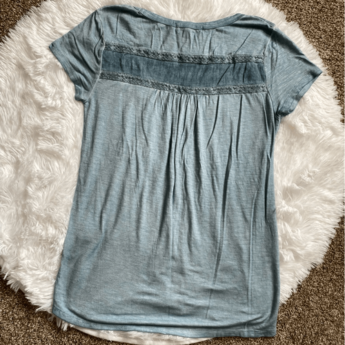 Max Jeans Tunic Top Ether Blue Short Sleeve Thin Lightweight NEW Womens Small - Picture 2 of 9