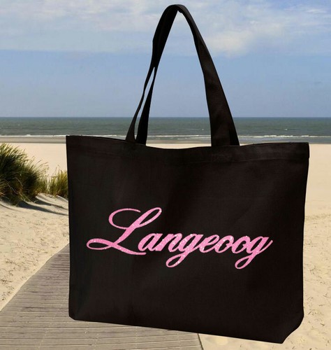 Langeoog Umhängetasche Shopper Strandtasche Glitzer 100% Baumwolle Gr. 60x40x14 - Picture 15 of 18