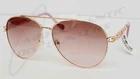 JESSICA SIMPSON Pink Aviator Style Sunglasses Gold Chain Link Arms J6102-GLDTS