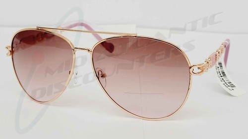 JESSICA SIMPSON Pink Aviator Style Sunglasses Gold Chain Link Arms J6102-GLDTS - Picture 1 of 4
