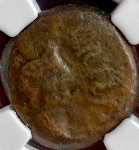 NGC Very Rare 44 BC Coin Roman Province Baetica Carteia Fortuna Neptune Augustus - Picture 3 of 11
