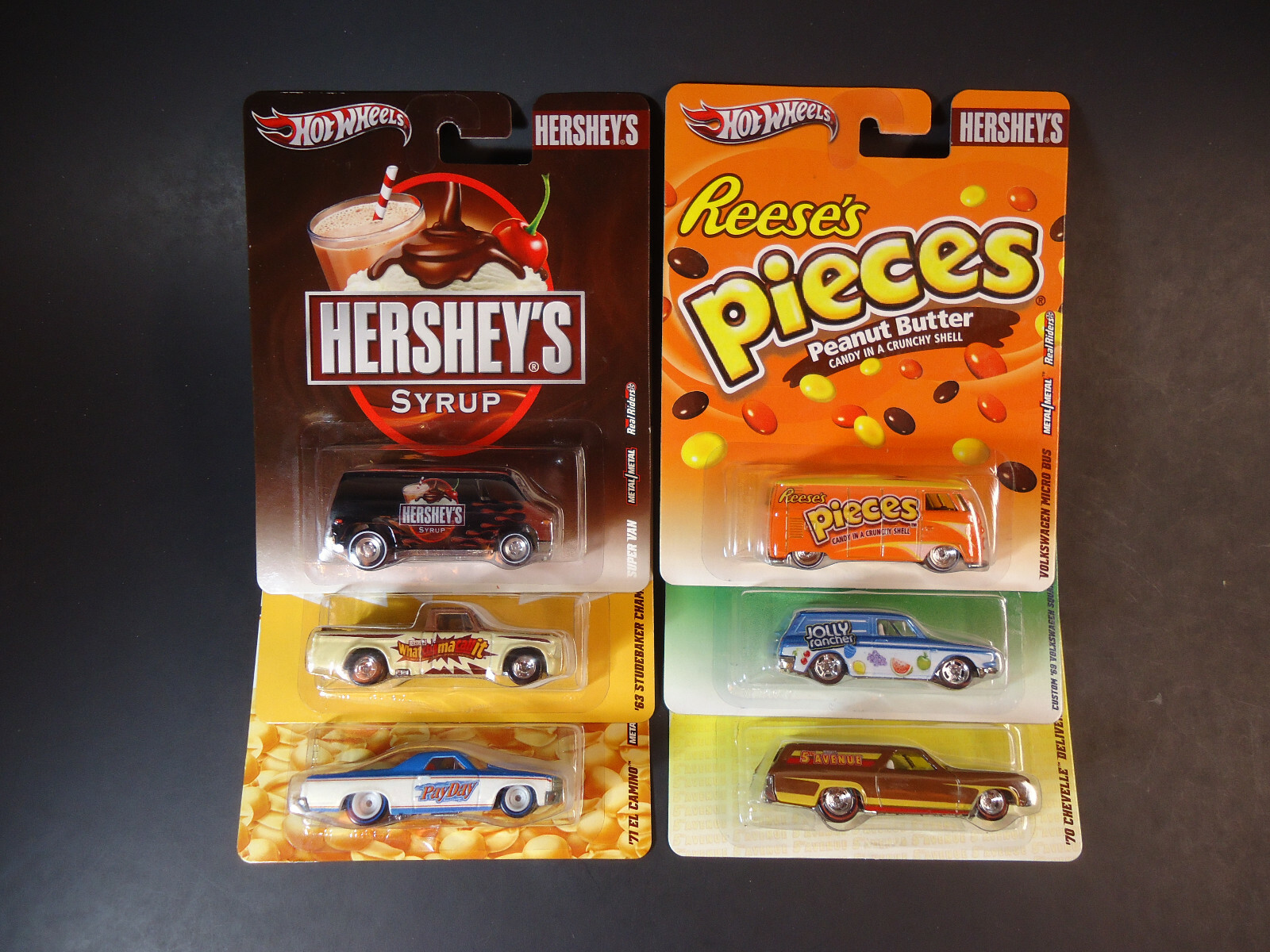 HOT WHEELS POP CULTURE Nostalgie Jeu complet de 6 voitures HERSHEY'S CANDY HOT WHEELS POP CULTURE Nostalgie Jeu complet de 6 voitures HERSHEY'S CANDY