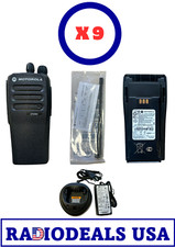 9 x Motorola CP200D VHF Radio AAH01JDC9JA2AN, Antenna, Battery  Charger