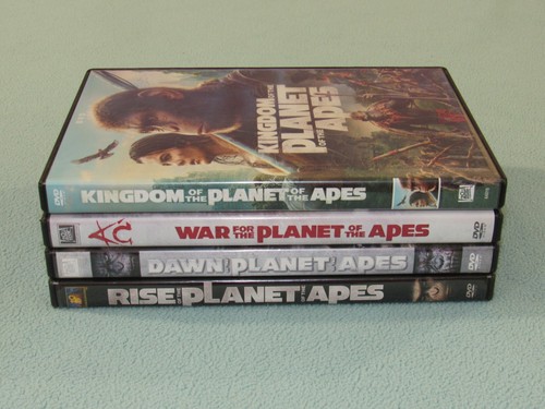 4 DVD Lot: PLANET OF THE APES Quadrilogy: RISE, DAWN, WAR, KINGDOM (All 4 film!) - Foto 20 di 20