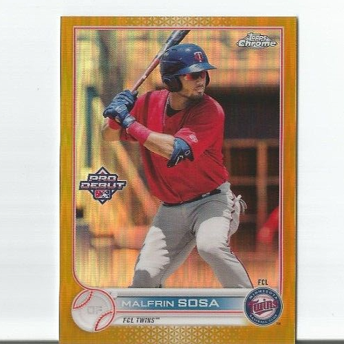 2022 Topps Pro Debut MALFRIN SOSA Chrome Gold Refractor #PDC-67 – 49/50 Twins