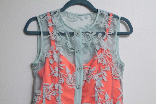 Gorgeous Nanette Lepore Dress Pre-Owned Blue/Orange Size 0 - Picture 3 of 7