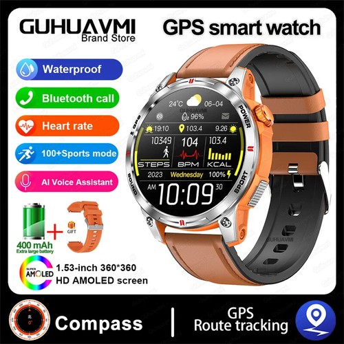 GPS Outdoor Professional Sports Smart Watch Men Women Heart Rate BT Waterproof - 第 11/48 張圖片