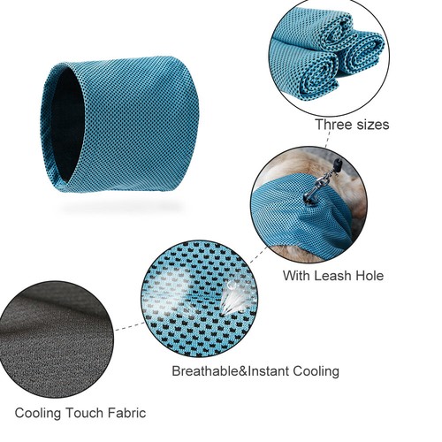 Kühlhalsband für Hunde Kühlendes Halstuch für den Sommer Quick Cooler Bandana  - Picture 7 of 13