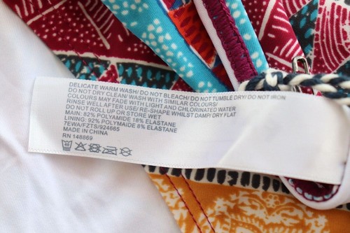FAT FACE TRIBAL GEO PRINT BIKINI BOTTOMS BRIEFS SWIMWEAR - WOMEN UK18 - Picture 10 of 11