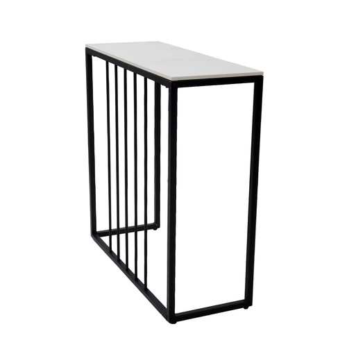 Glossy Solid Real Stone Hallway Console Table Narrow Entryway Tables Load 50KG - Picture 15 of 18