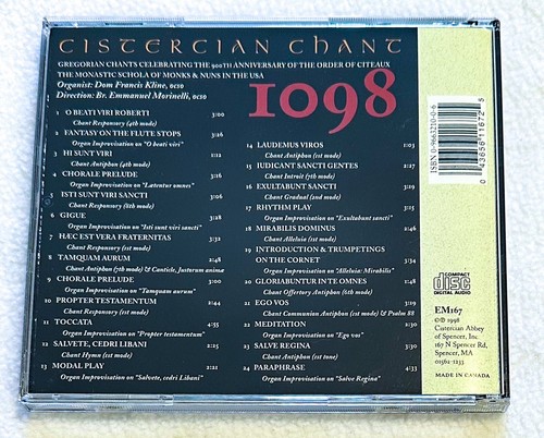 Zisterziensergesang 1098 Gregorianische Lieder Zitateaux Kloster Schola Mönche & Nonnen CD - Bild 4 von 4