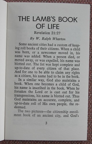 THE LAMB'S BOOK OF LIFE ~ W. RALPH WHARTON ~ Church Of Christ ~ FREE SHIPPING - Picture 2 of 3