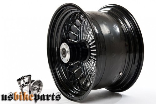 18x8,5" Big Fat King Spoke Felge schwarz hinten passend für Harley-Davidson - Bild 6 von 8