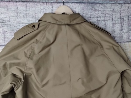 Vintage Austin Manor Mens Heavy Trench Coat 46R Tan Zip Snap W/Thinsulate 3m - Picture 11 of 24
