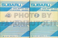 1985 Subaru Shop Manual Set 1800 DL GL Turbo Repair Service XT base book