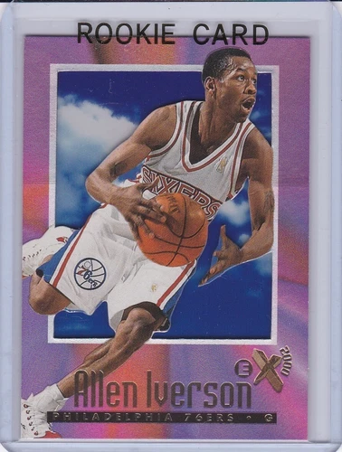 ALLEN IVERSON ROOKIE CARD 1996 Skybox EXL Basketball RC Philadelphia 76ers BV$$