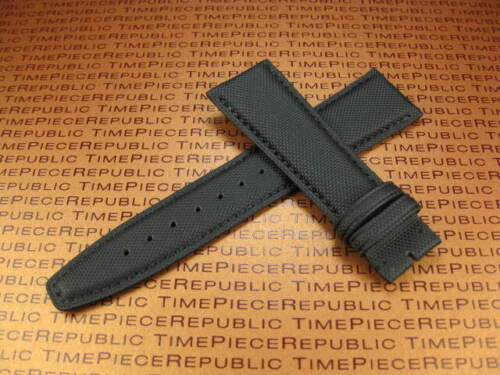 Cinturino Orologio 20mm In Pelle Nera TELA Tessuto Kevlar IWC PILOT Portoghese W - Foto 3 di 6