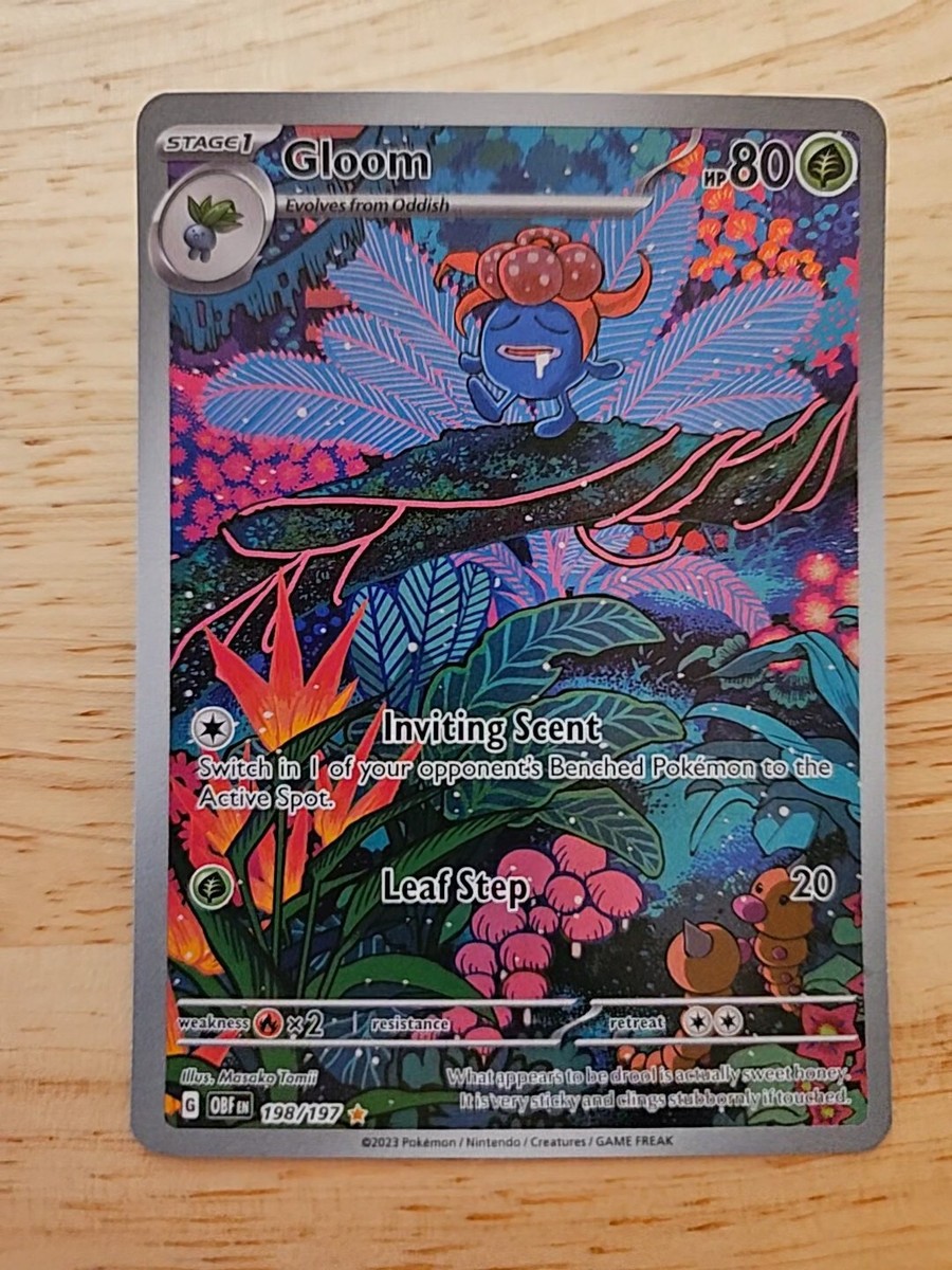 Gloom 198/197 Obsidian Flames (OBF) NM Illustration Rare Pokemon