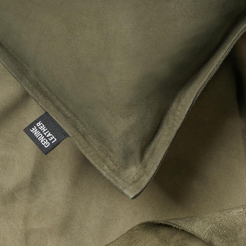 Green Suede Box Lambskin Leather Suede Pillow Cover Classic Style Home Decore - Picture 5 of 9