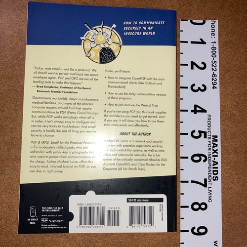 PGP & GPG: Email for the Practical Paranoid SC M. Lucas 2006 No Starch Press - Picture 3 of 9