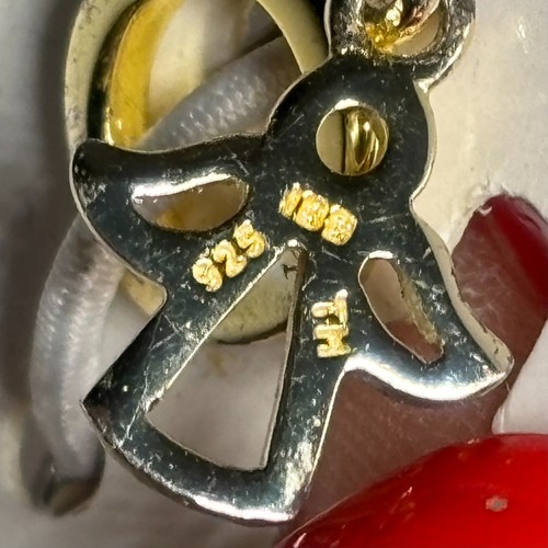 Vintage Sterling Silver 925 My Life Charm Gold Tone Guardian ANGEL Charm Pendant - Picture 3 of 4