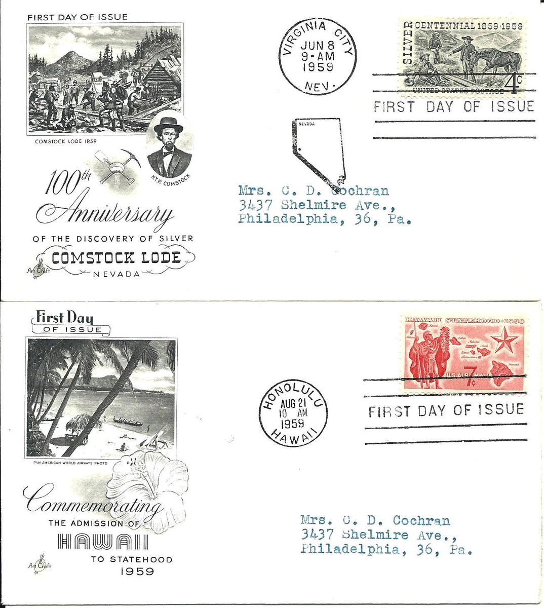 宅配 Lot of 12 First Day Cover Stamp Variety Of Topic 1959-1960 絵画