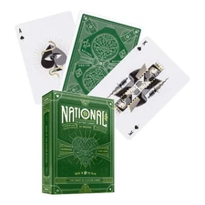 GREEN NATIONAL THEORY 11 PREMIUM PLAYING CARDS DECK MAGIC TRICKS GOLD SEALED NEW