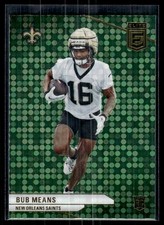 2024 Donruss Elite Green Disco Bub Means New Orleans Saints #133