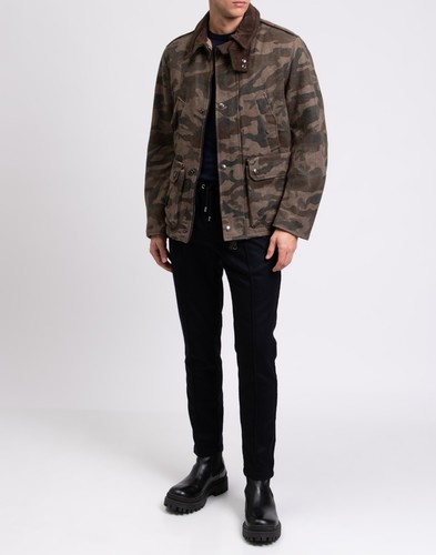 RRP €1890 JACOB COHEN Jacket IT50 US40 L Wool Blend Rabbit Fur Lining Camo - Picture 3 of 10