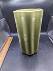 Vintage SHAWNEE Pottery Green Fluted Ceramic Vase J3008V USA MCM